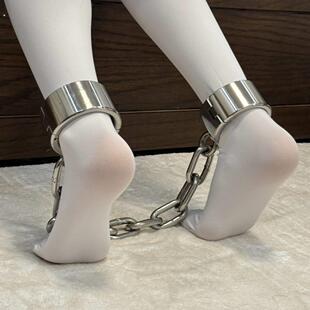 可定制】重型脚镣不锈钢脚铐成人道具金属枷锁工具影视道具