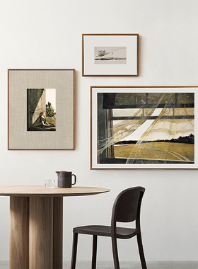 海边的风安德鲁怀斯组合复古画卧室餐厅挂画客厅沙发背景装饰画