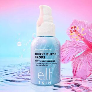 现货 美国elf Thirst Burst Drops亮白保湿提亮凝胶精华液30ml