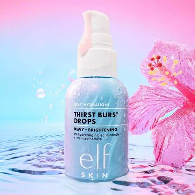 现货 美国elf Thirst Burst Drops亮白保湿提亮凝胶精华液30ml