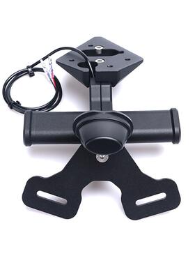 适用凯旋765RS/R改装短尾车牌照架Street Triple660LED灯车牌照架
