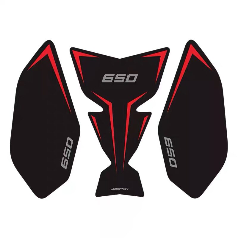 适用川崎Ninja 650 Z650橡胶油箱贴防滑车身侧边贴加厚耐磨鱼骨贴