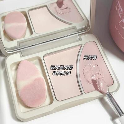 嘭嘭粉双拼高光膏哑光面
