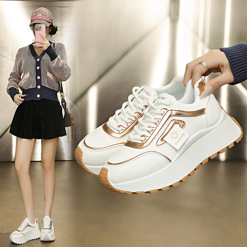 老爹鞋女鞋子2026年新款春秋季百搭厚底高帮鞋百搭休闲运动