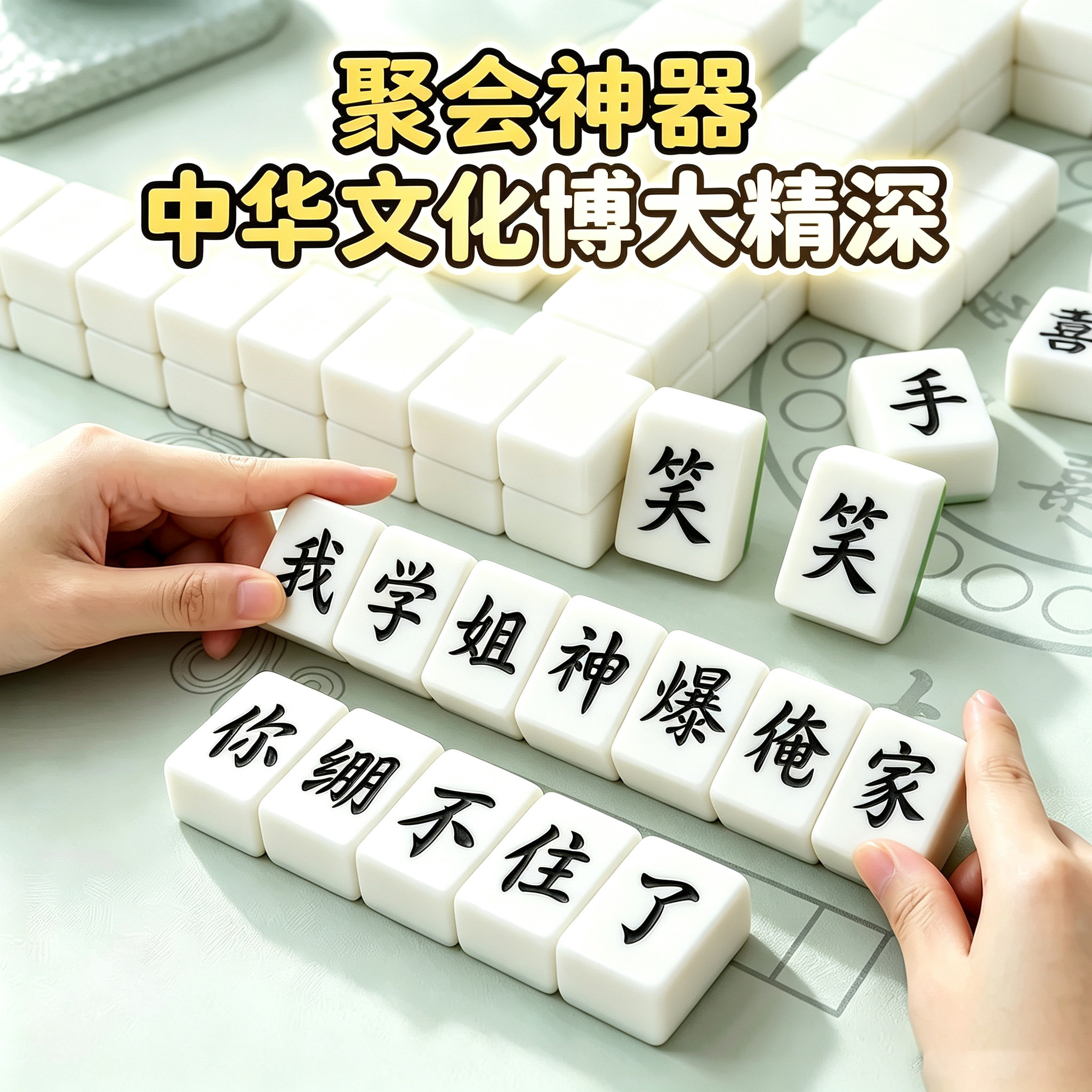 汉字麻将造句魔法识字文字麻将