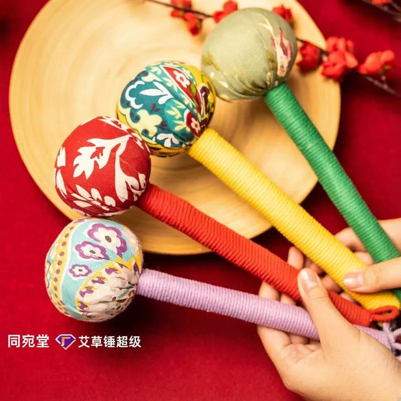 艾草锤diy手持艾灸锤便携式艾草图片