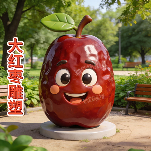 玻璃钢仿真大红枣雕塑定制网红新疆特产干果店立体迎宾创意大摆件