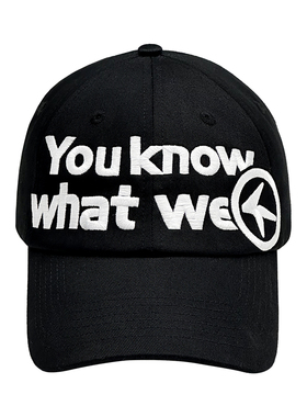 4AM You know what we for原创标语设计刺绣鸭舌帽百搭男女棒球帽