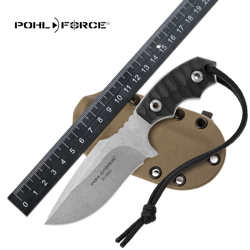 德国波尔武力pohl force限量款户外小直刀防身装备刀多功能工具刀