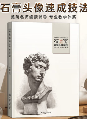 素描头像精选.石膏  写生素描石膏人物头像肖像五官临摹范本西方原作雕塑校高联考央国美术绘画册教学教材教程书籍