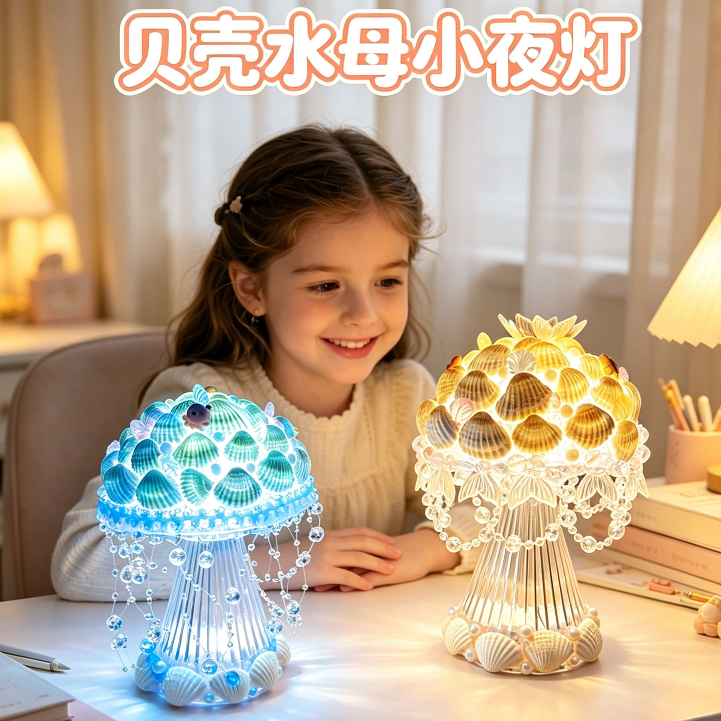贝壳水母小夜灯DIY材料包图片