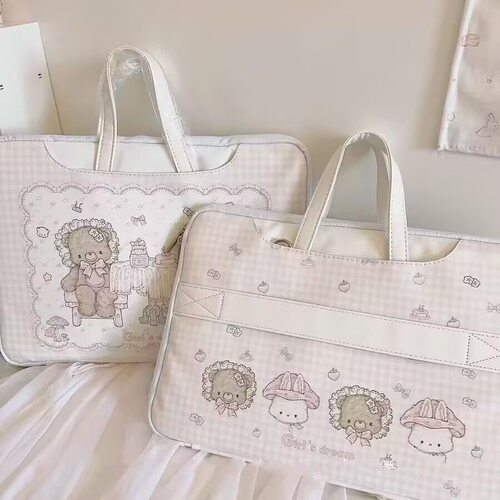 韩版INS手提斜挎16寸笔记本电脑包14寸可爱防摔包macbook保护套