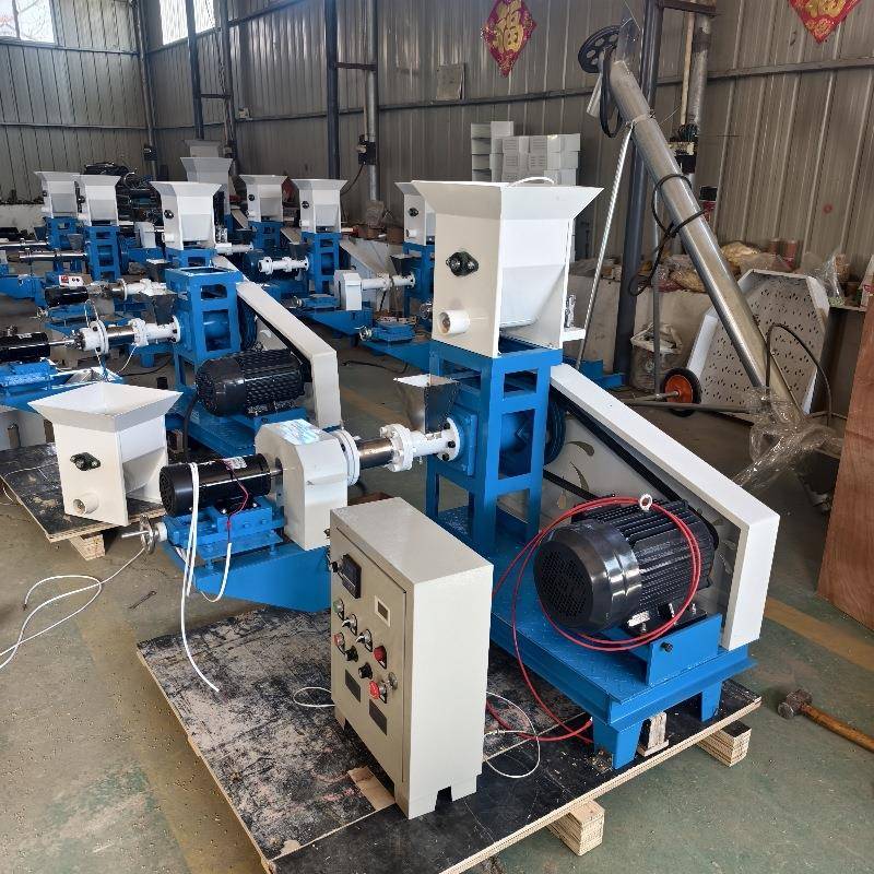 出口非洲宠物饲料膨化机小型狗粮机水产养殖鱼饲料颗粒膨化机