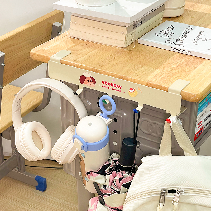 大号书包挂钩免打孔铁艺双钩