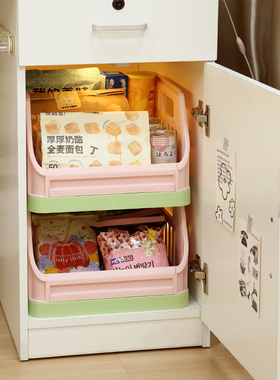 可叠加深柜收纳盒学生宿舍书桌主机柜改造办公室工位分层置物架