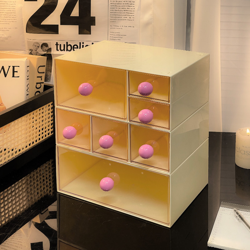 多巴胺收纳盒撞色宿舍好物