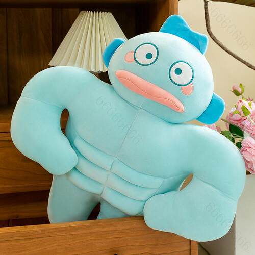 肌肉丑鱼公仔搞怪腹肌睡
