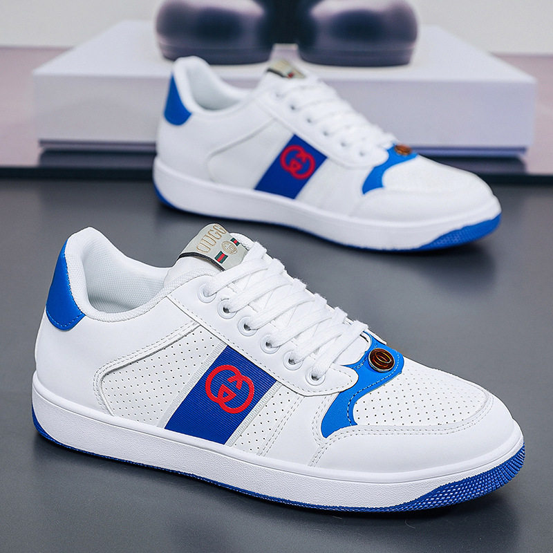 男鞋2026新款春季韩版白蓝运动鞋网面休闲板鞋男学生跑步潮鞋子男