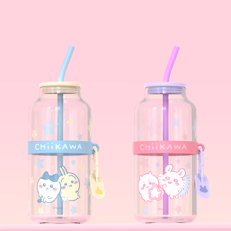 MINISO名创优品Chiikawa哇吸管玻璃杯高硼硅水杯子办公室学生暖手