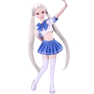 校服多关节仿真娃娃女孩玩具