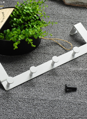 卧室门后挂钩5cm厚门上挂衣架房门后背置物衣服高门4门背式免打孔