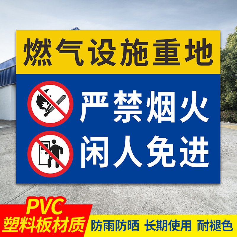 燃气设施重地禁止吸烟严禁烟火警示牌仓库重地闲人免进禁止入内当心火灾注意安全消防通道禁止占用标志提示牌