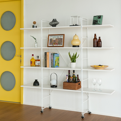 『号角屋 白色置物架』中古多层收纳架落地家用开放式陈列展示架