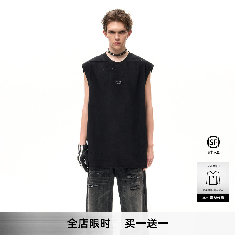 IMXS宽松夏季满天星爆闪背心