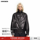 IMXS美拉德慵懒油蜡皮pu皮翻领皮衣夹克外套男女同款 2025年新款