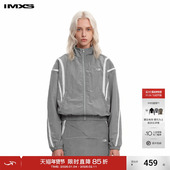 New Horse Run IMXS 光泽感线条分割拼色运动夹克女2025年春季