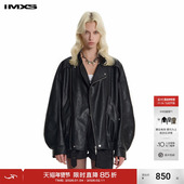 领皮夹克机车皮衣外套2025年新款 IMXS美式 PU皮潮流复古中性西装