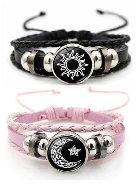 2024二人闺蜜兄弟手链可夜光创意时尚复古手环送男女情侣款礼物