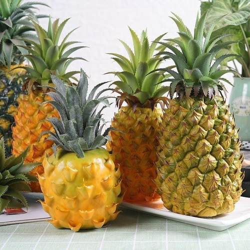 精品仿真水果假菠萝模型装饰客厅摆设凤梨拍照道具塑胶幼儿园教具