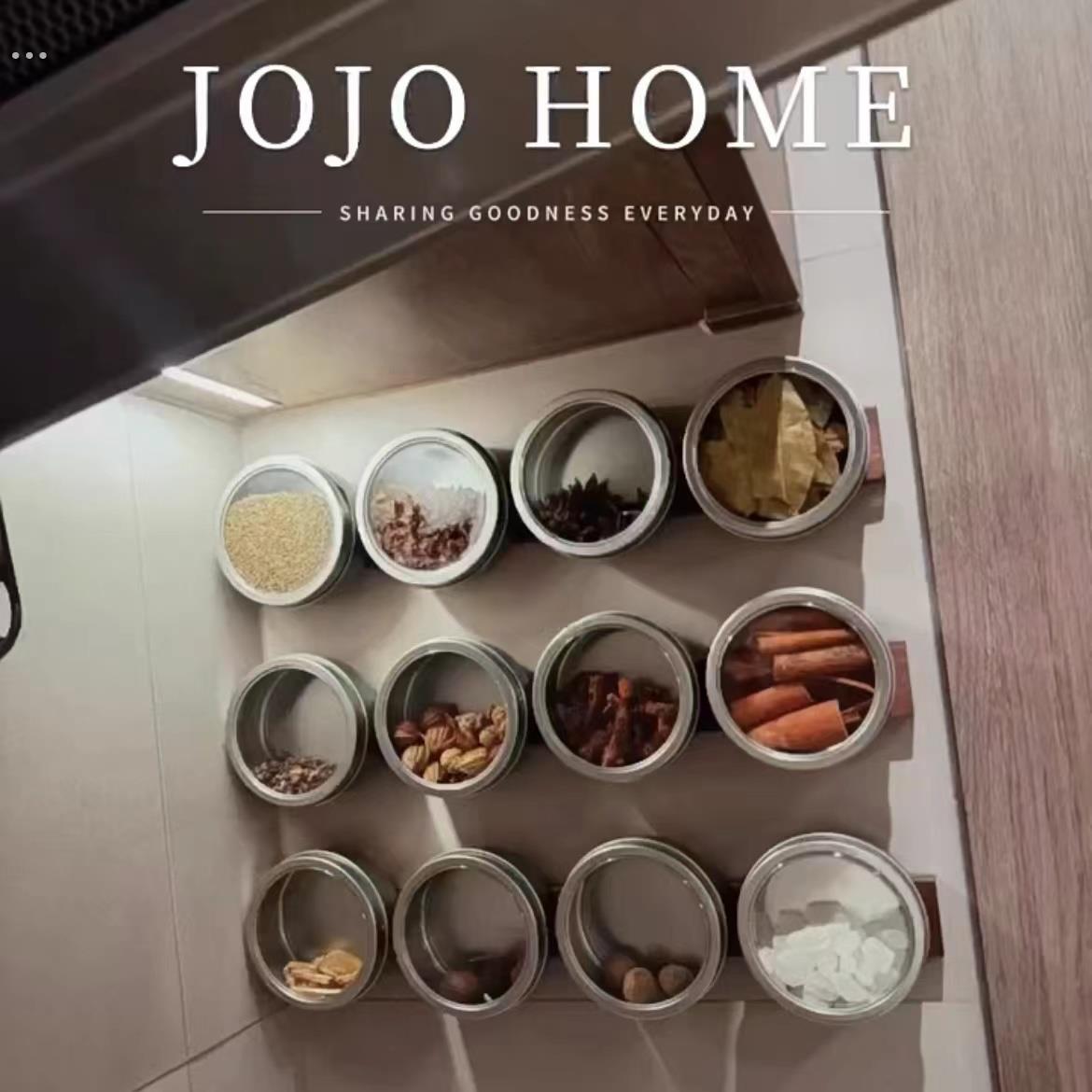 香料收纳盒磁吸调味盒乾燥花椒八角桂皮大料带盖子厨房冰箱贴调味