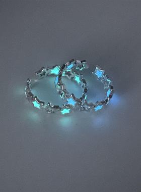 夜店戒指女冷淡风个性小众ins儿童成人开口可调节食指戒指女潮