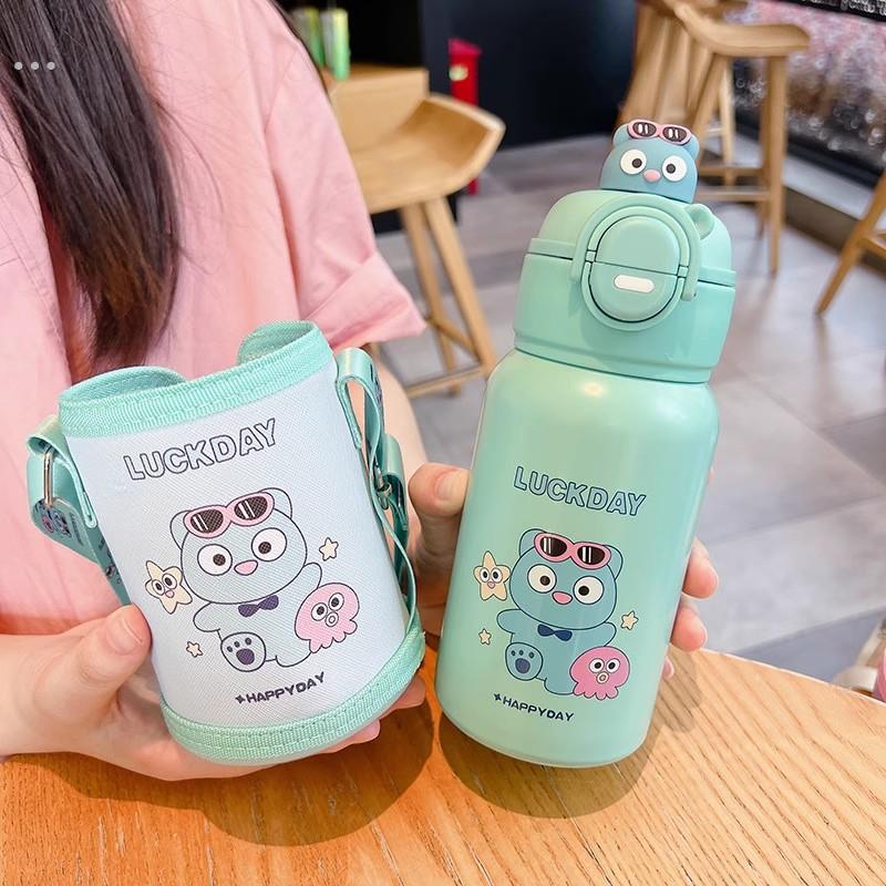 儿童保温杯大容量吸管杯学生上学专用316便携水壶幼儿园饮水杯子