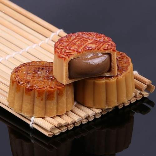 仿真月饼模型豆沙红豆水果月饼食物食品中秋摆放展示拍摄道具玩具