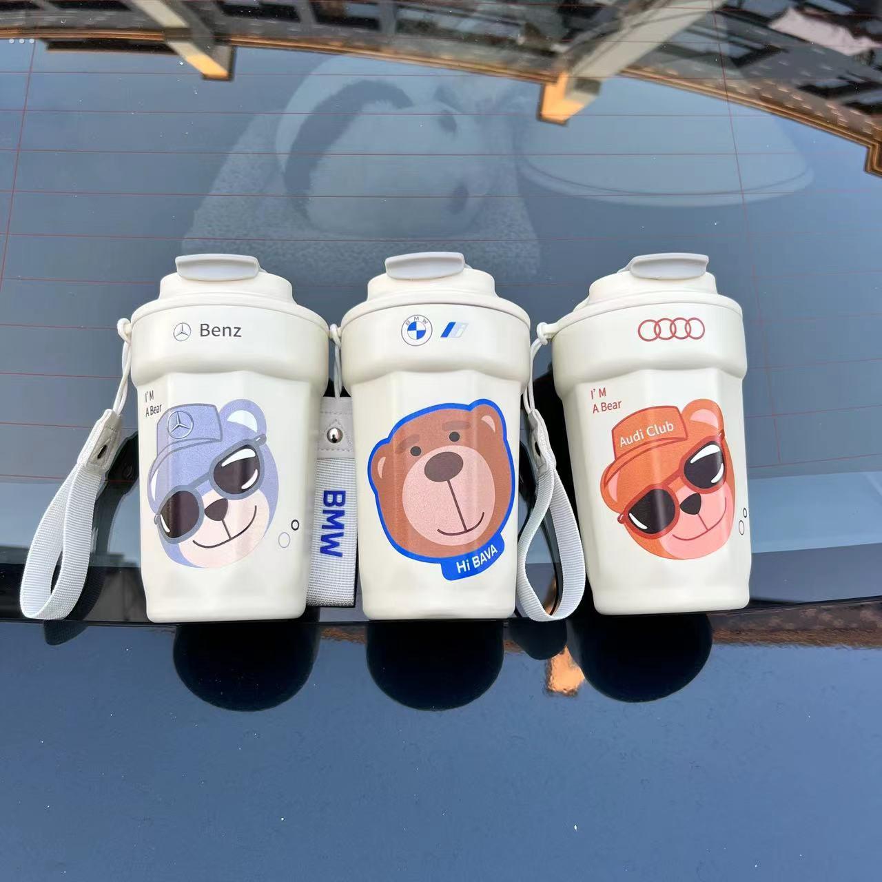 新款可乐咖啡杯双层316不锈钢保温杯车载便携奔驰宝马杯定制水杯