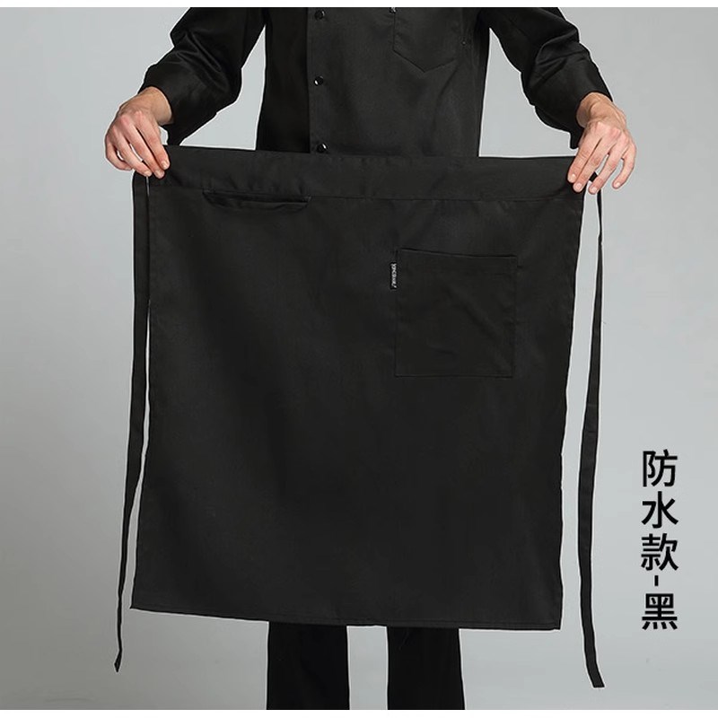 定制厨师半身围裙中餐酒店时尚男女工作餐饮业厨房半截围篼家用