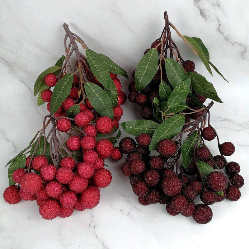 仿真假杨梅模型龙眼黄皮荔枝蓝莓枝婚庆装饰摄影道具新鲜塑料水果 - 封面