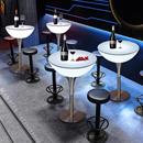发光创意夜店酒吧高脚桌散台清吧户外聚会桌椅组合KTV圆形小吧台