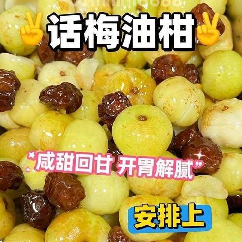 潮汕特产老冰糖话梅新鲜油柑果纯手工半腌制酸甜口味孕妇开胃水果