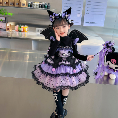 库洛米衣服女童万圣节儿童服装连衣裙洛丽塔公主裙生日春秋款裙子