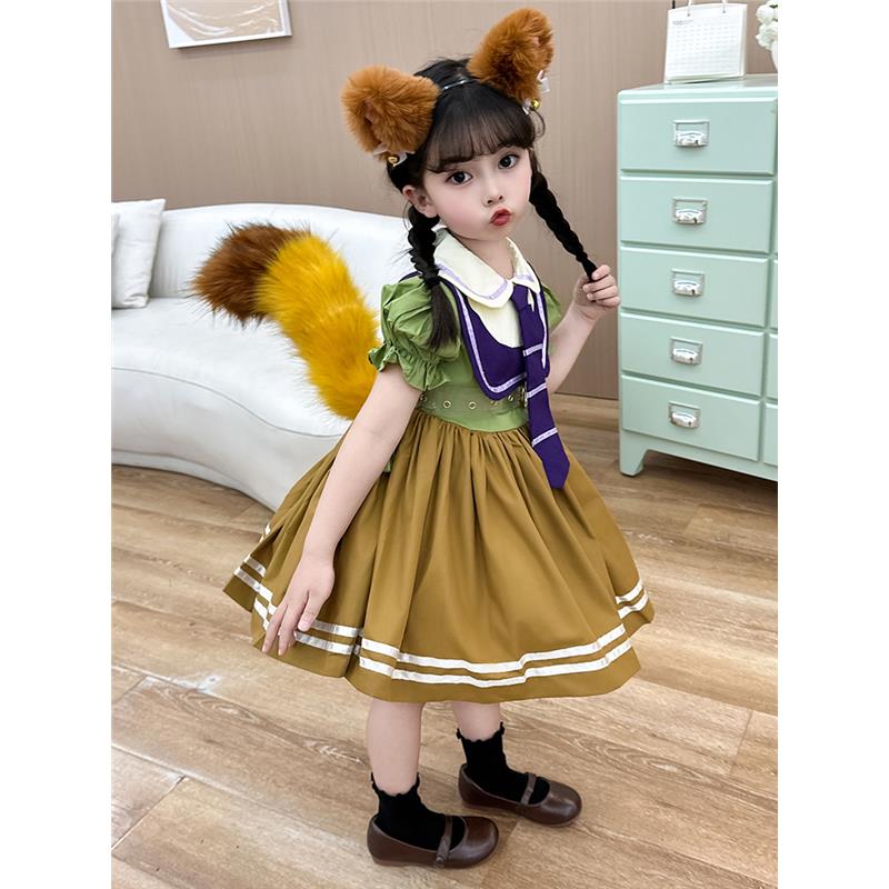 洛丽塔公主裙女童夏洋气儿童生日连衣裙cos服小女孩尼克狐狸裙子
