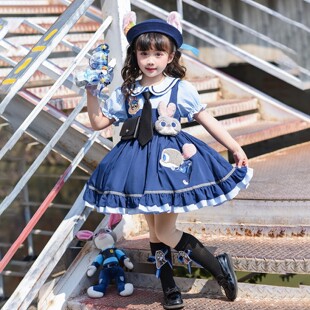 兔子警官衣服儿童女童洛丽塔公主裙夏季2026新款宝宝朱迪连衣裙子