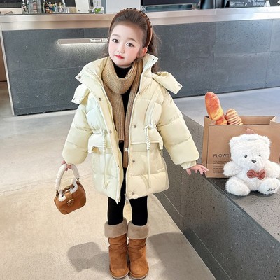 女童羽绒服冬装2025新款洋气时髦女宝宝冬季保暖儿童女款加厚外套