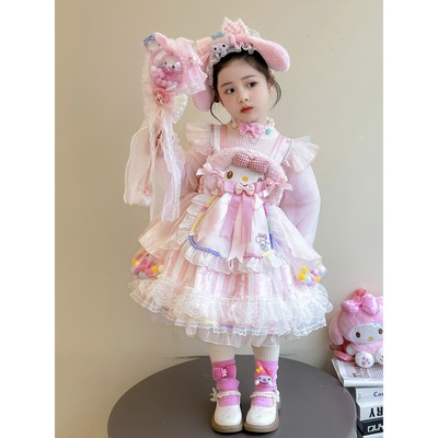 美乐蒂裙子女童连衣裙秋冬2025新款儿童洛丽塔生日公主裙女孩秋季