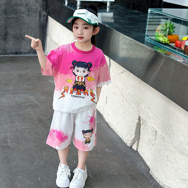 女童分体泳衣2025新款儿童夏装女宝宝短袖短裤两件套女孩游泳衣