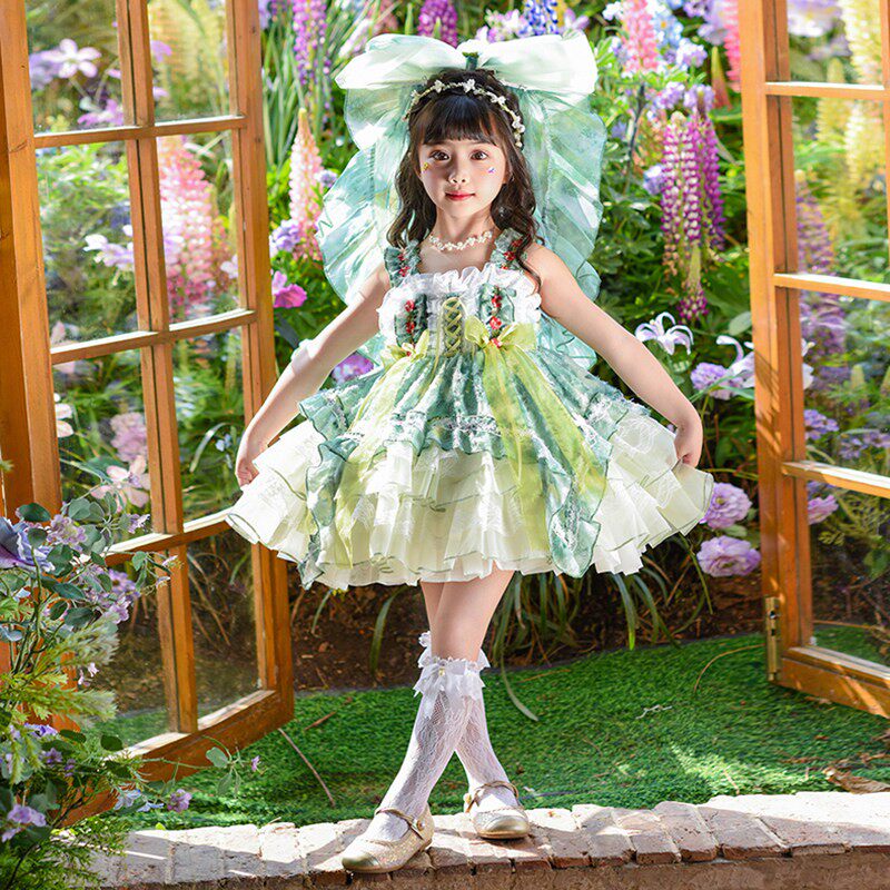 女童连衣裙夏装2026新款儿童洛丽塔公主裙小女孩生日礼服纱裙子夏