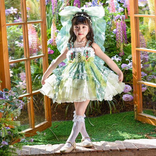 女童连衣裙夏装2026新款儿童洛丽塔公主裙小女孩生日礼服纱裙子夏